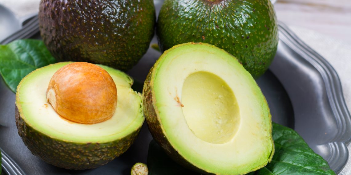 Healthy ripe avocado from organic avocado