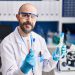Middle-aged man conducting lab tests